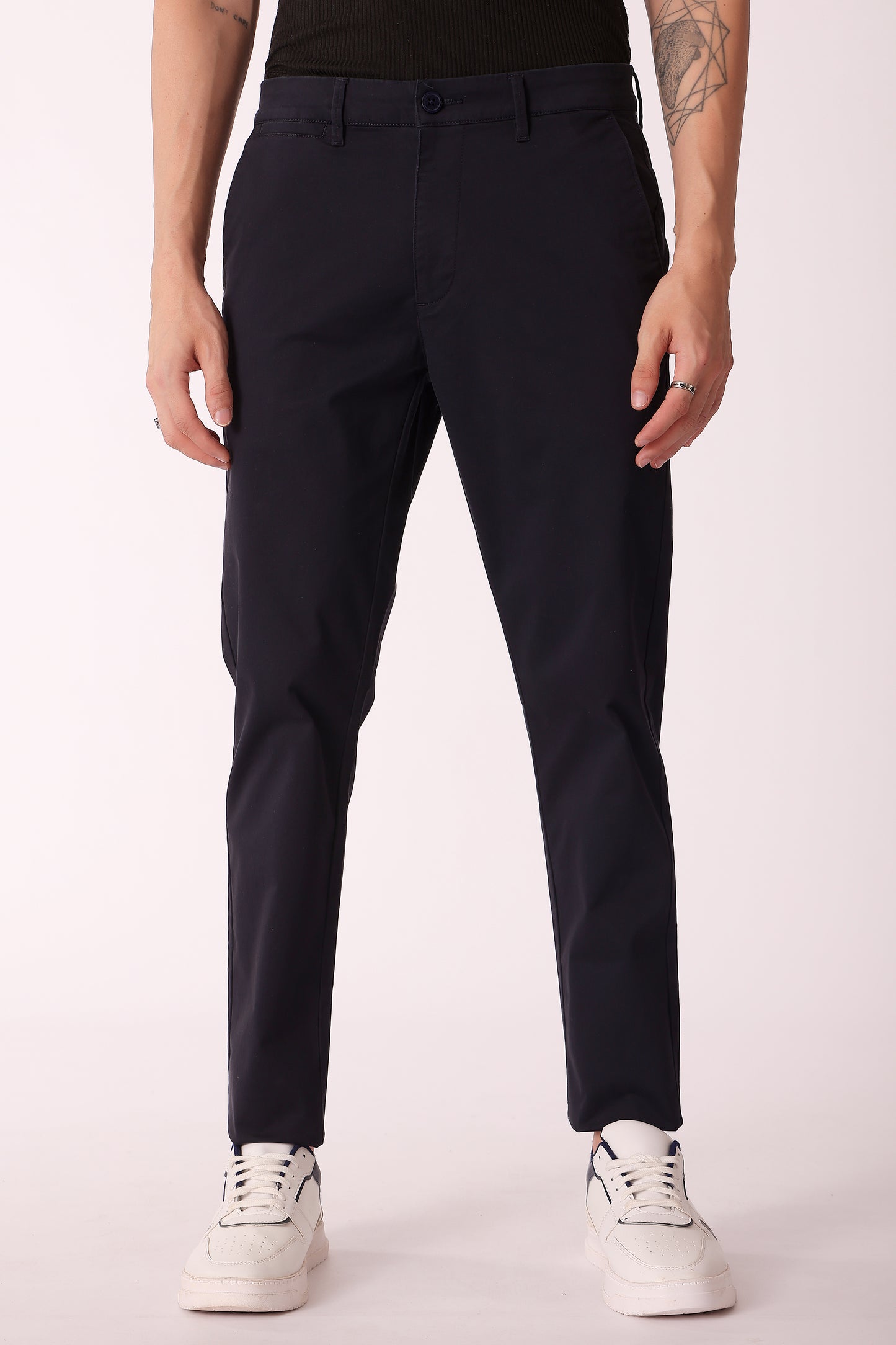 Men's Cotton stretch Slim Fit Chinos - Navy