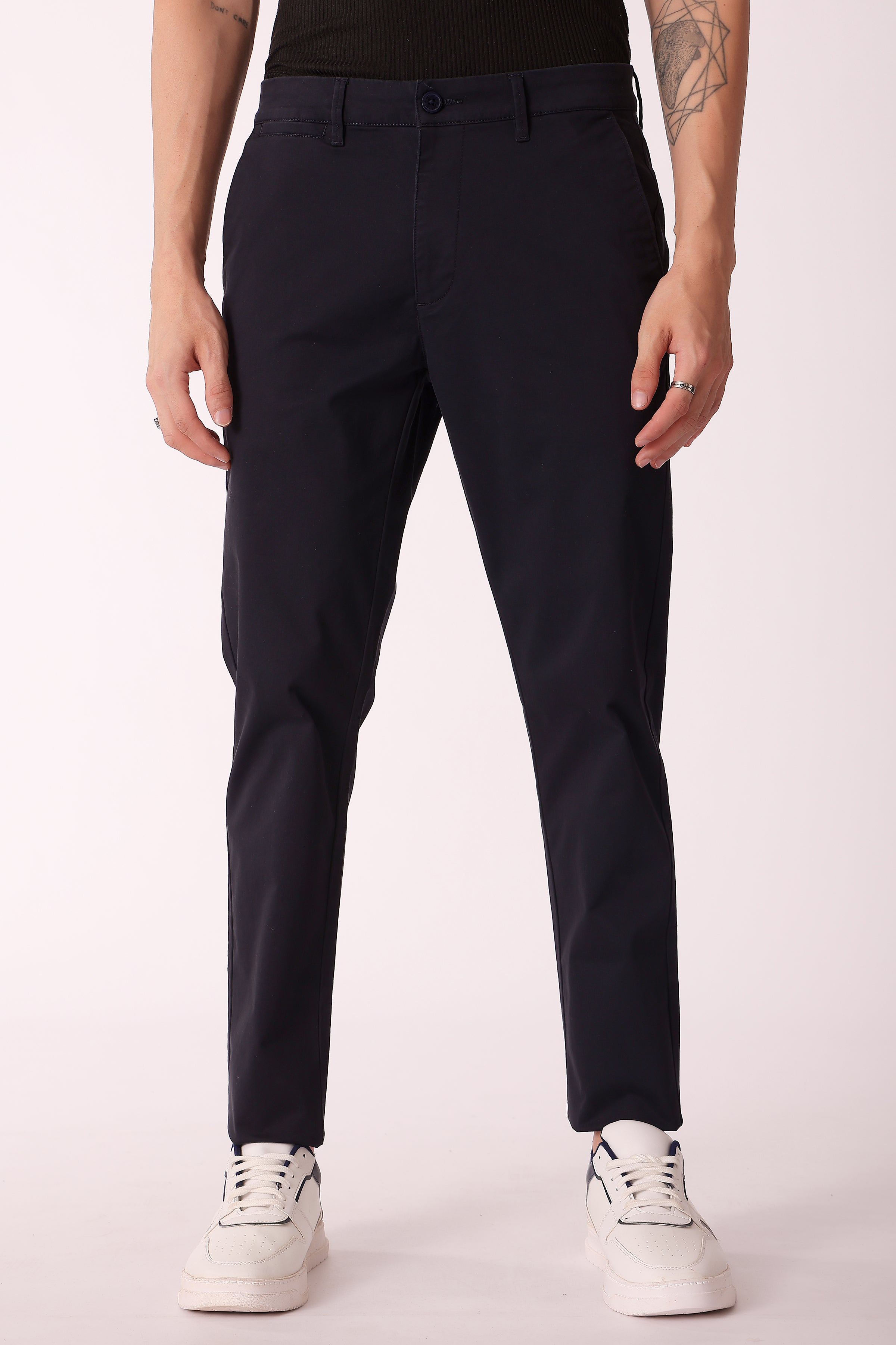 Men's Cotton stretch Slim Fit Chinos - Navy
