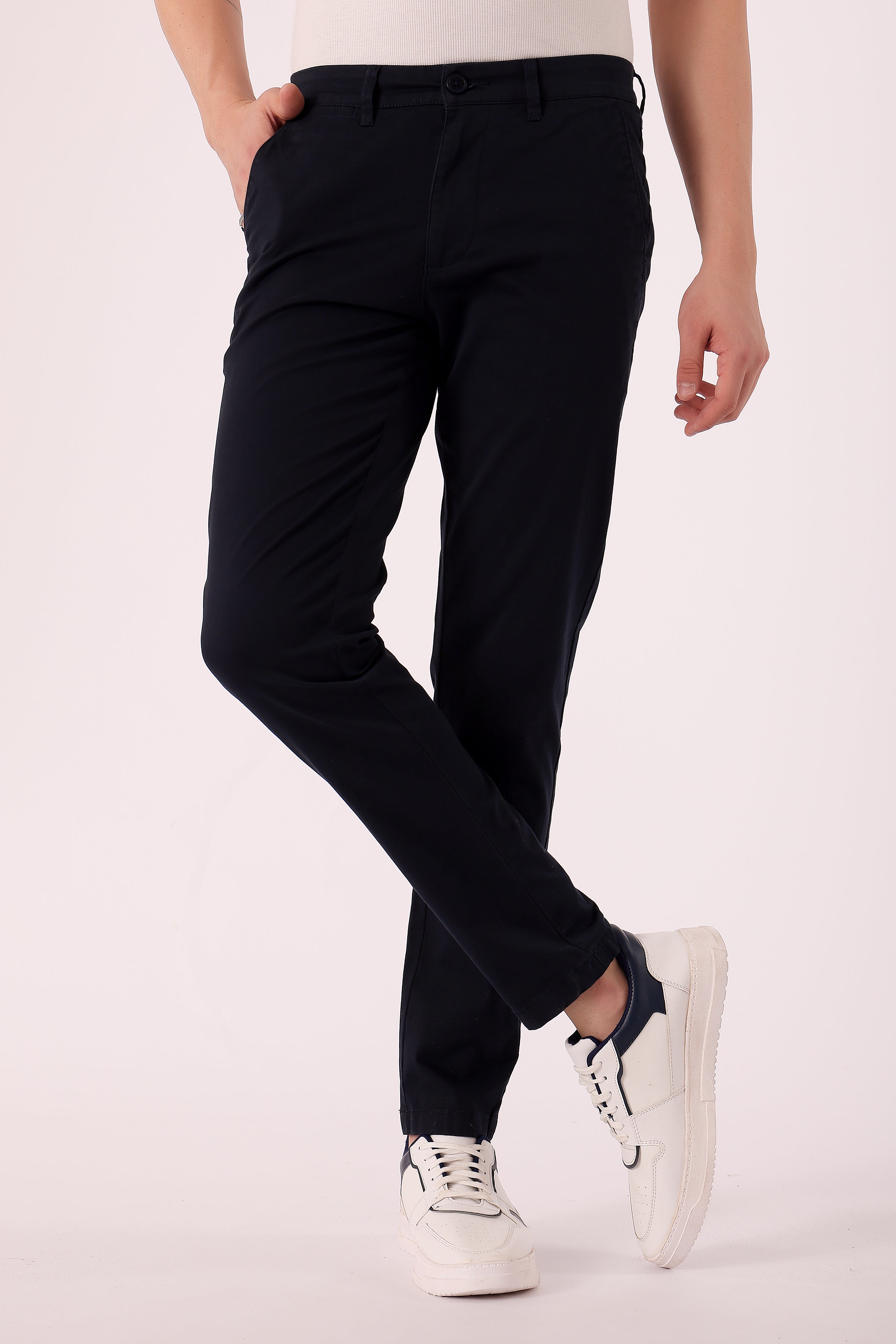 Men's Cotton stretch Slim Fit Chinos - Navy