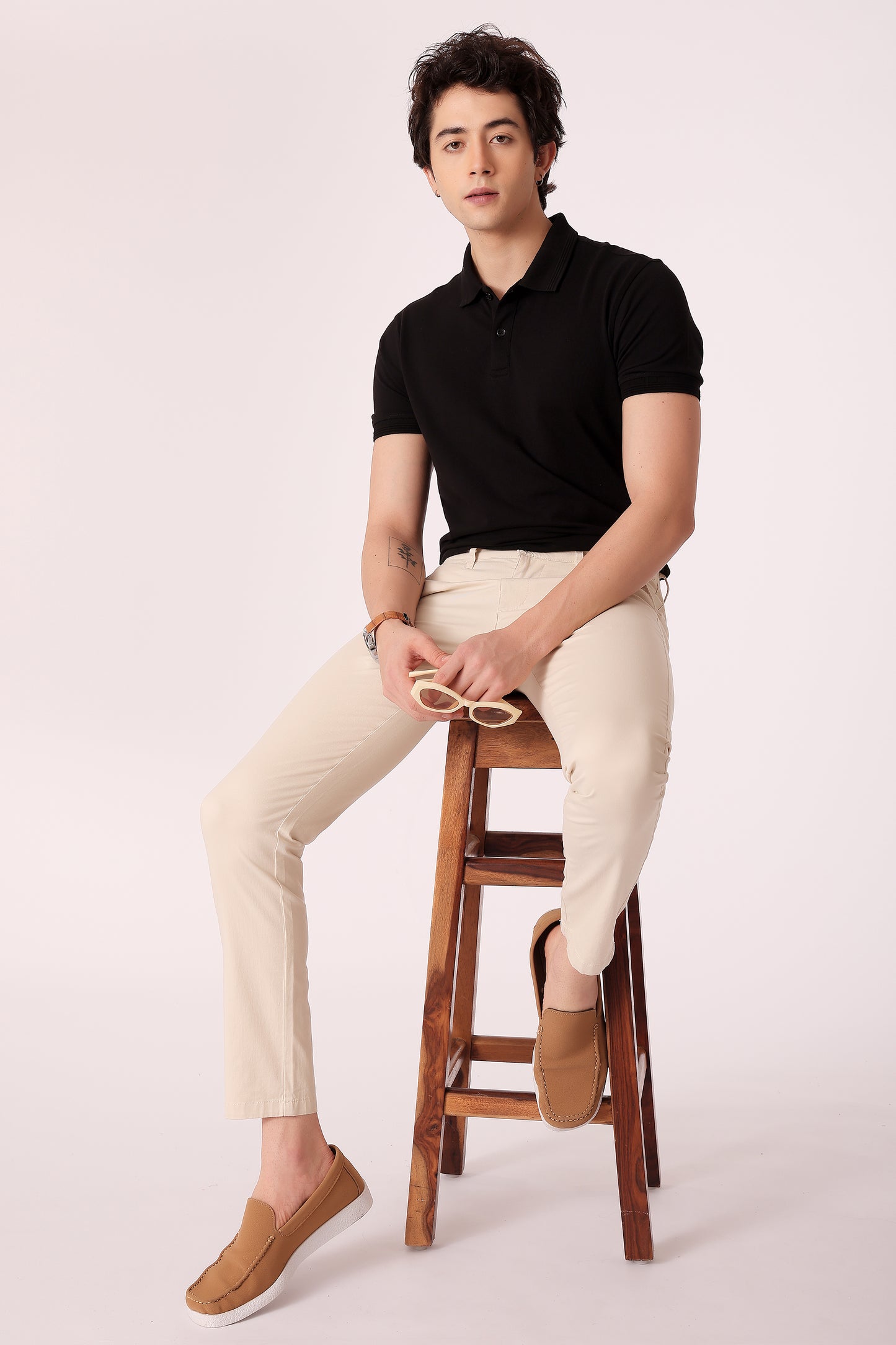 Men's Cotton stretch Slim Fit Chinos - extra image 3