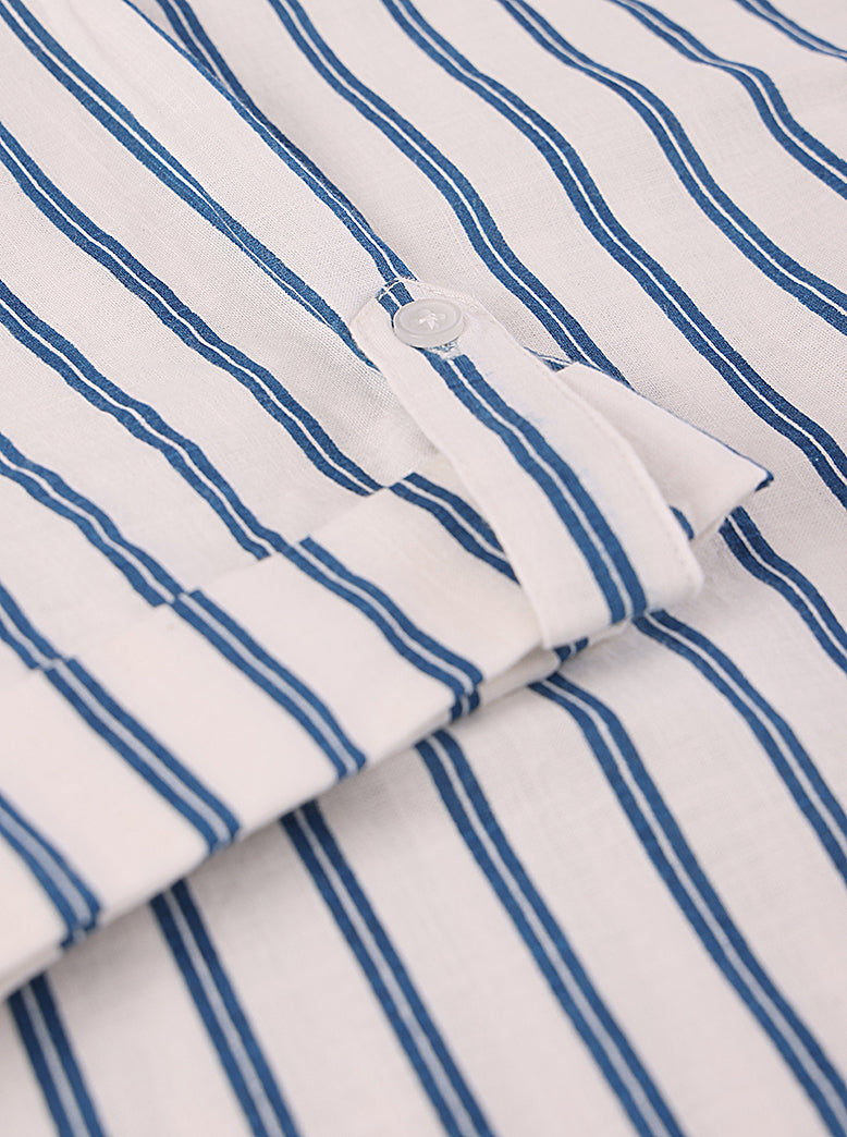 women relaxed fit striped cotton shirt - extra image 5