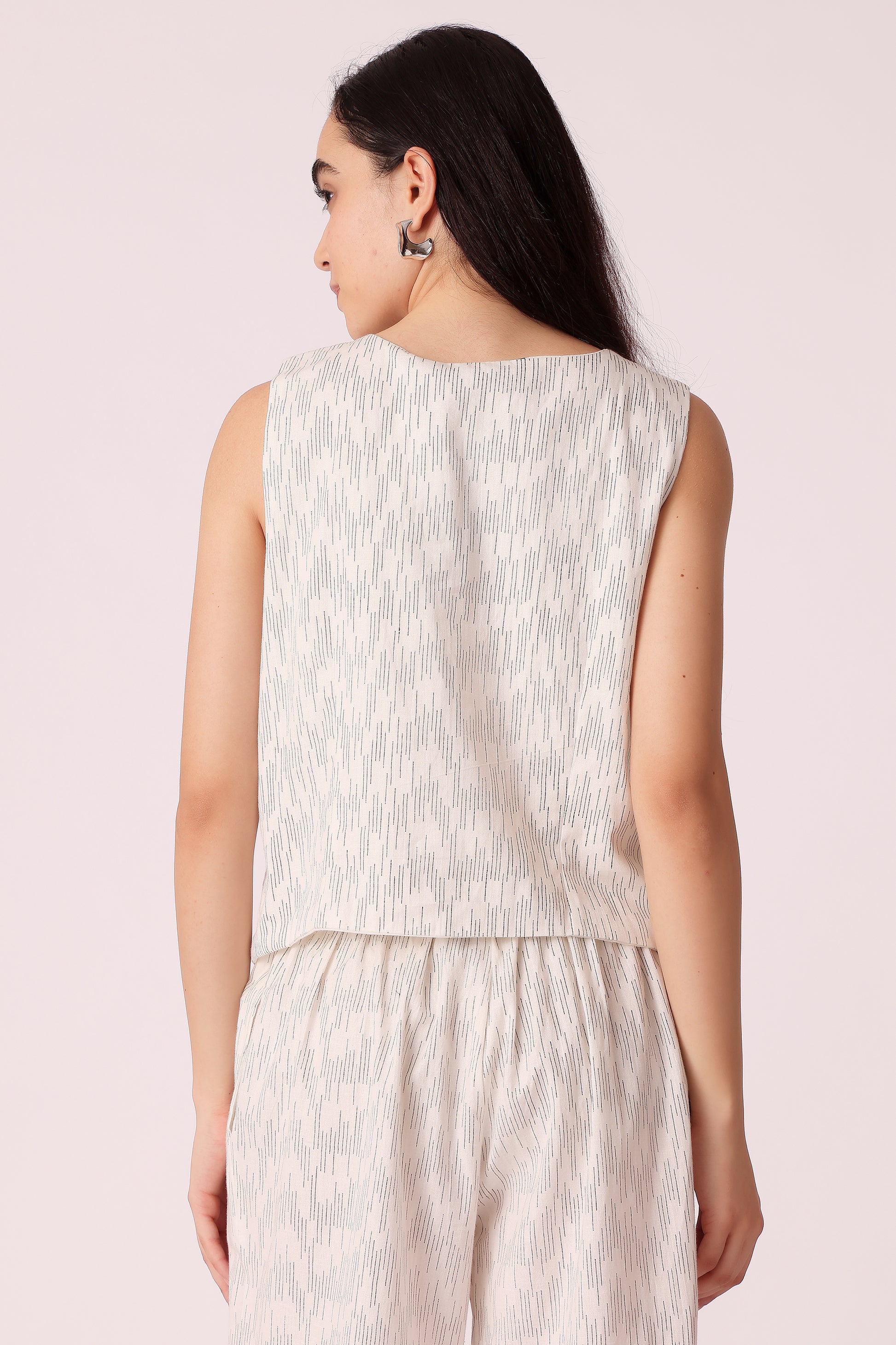 womens embroidered cotton waistcoat - extra image 2