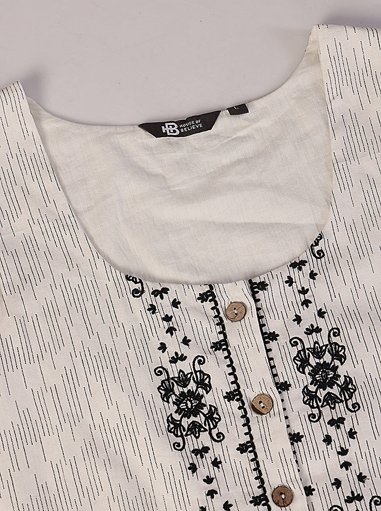womens embroidered cotton waistcoat - extra image 4
