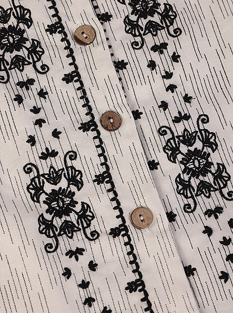 womens embroidered cotton waistcoat - extra image 5