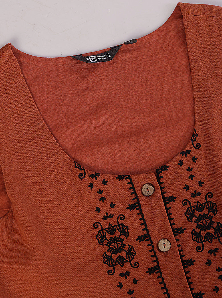 womens embroidered cotton waistcoat - extra image 4