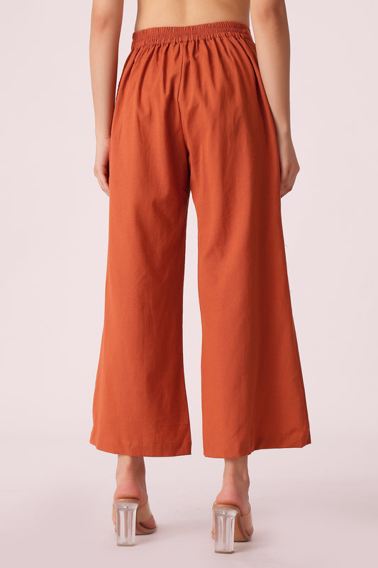 woven cotton slub pants - extra image 2