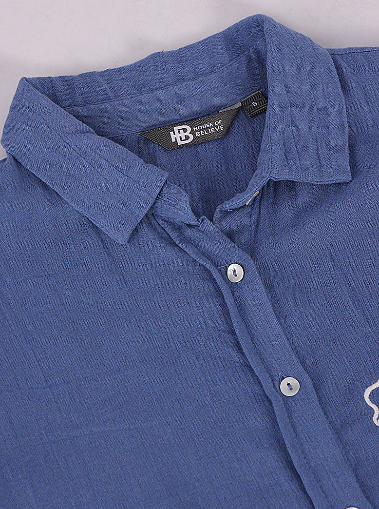 shirt with floral embroidery - extra image 4