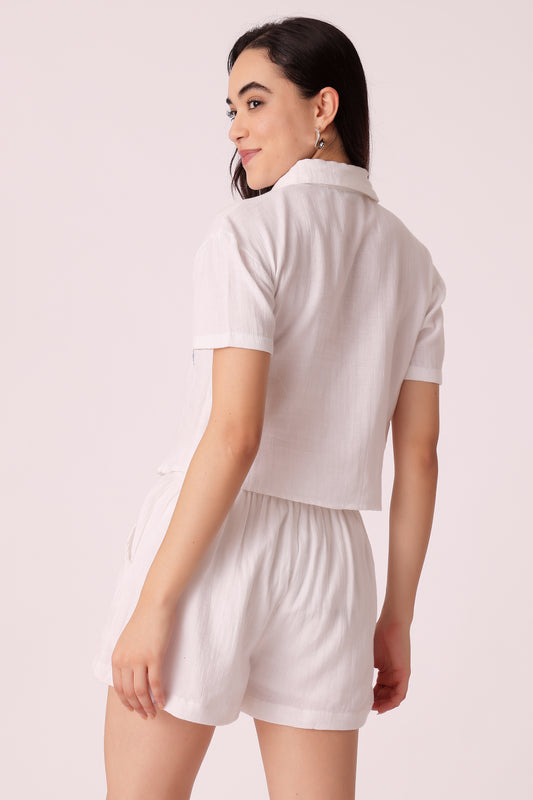 shirt with floral embroidery - extra image 2
