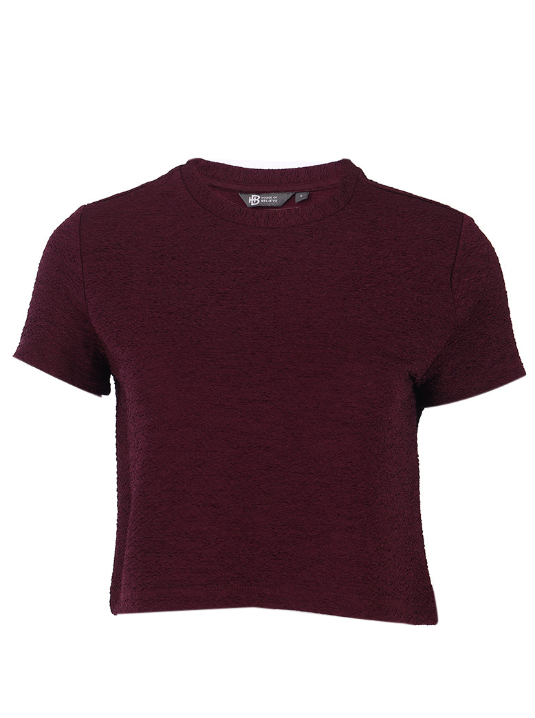 womens textured crop tee - extra image 4