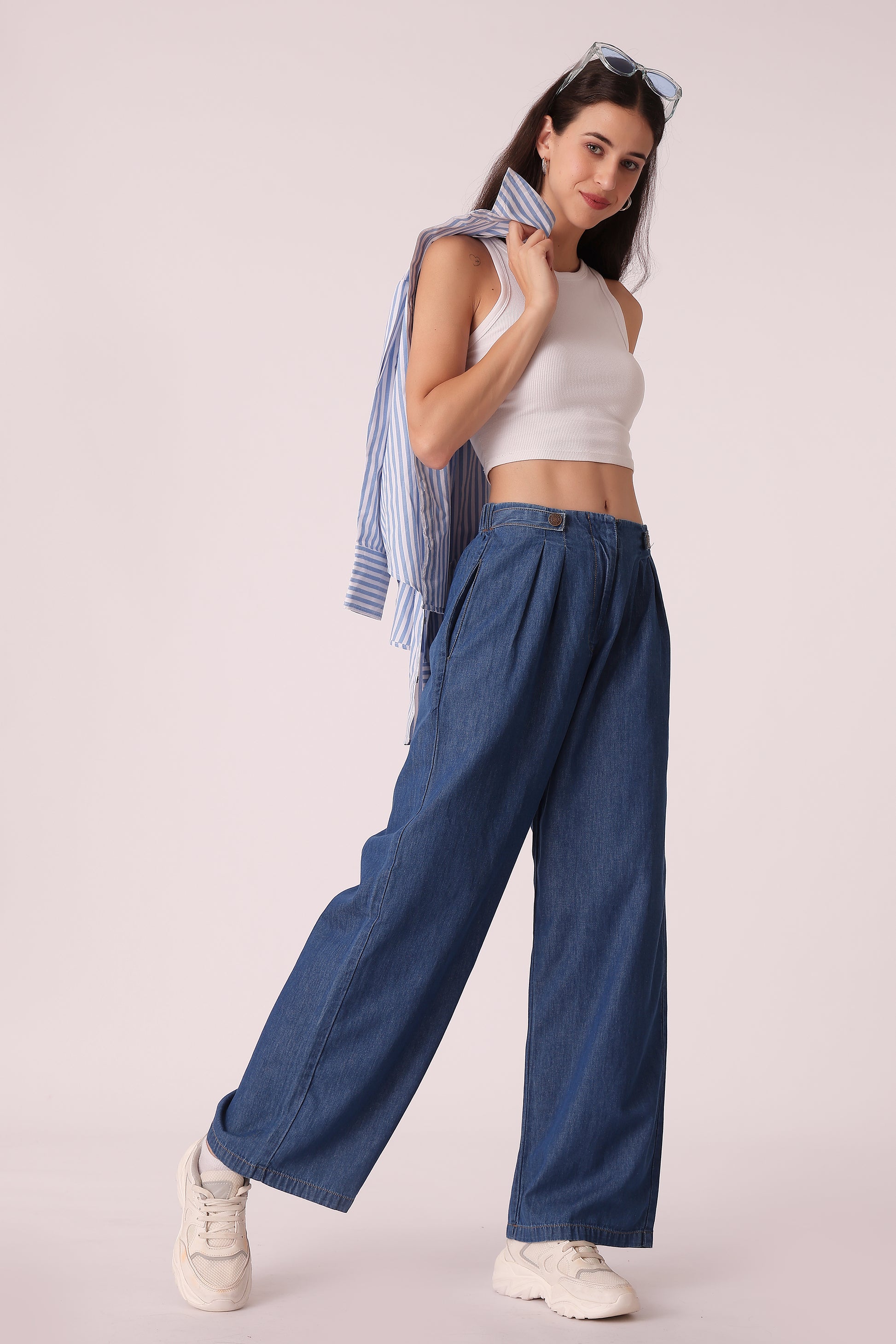 pleated loose trousers - extra image 3