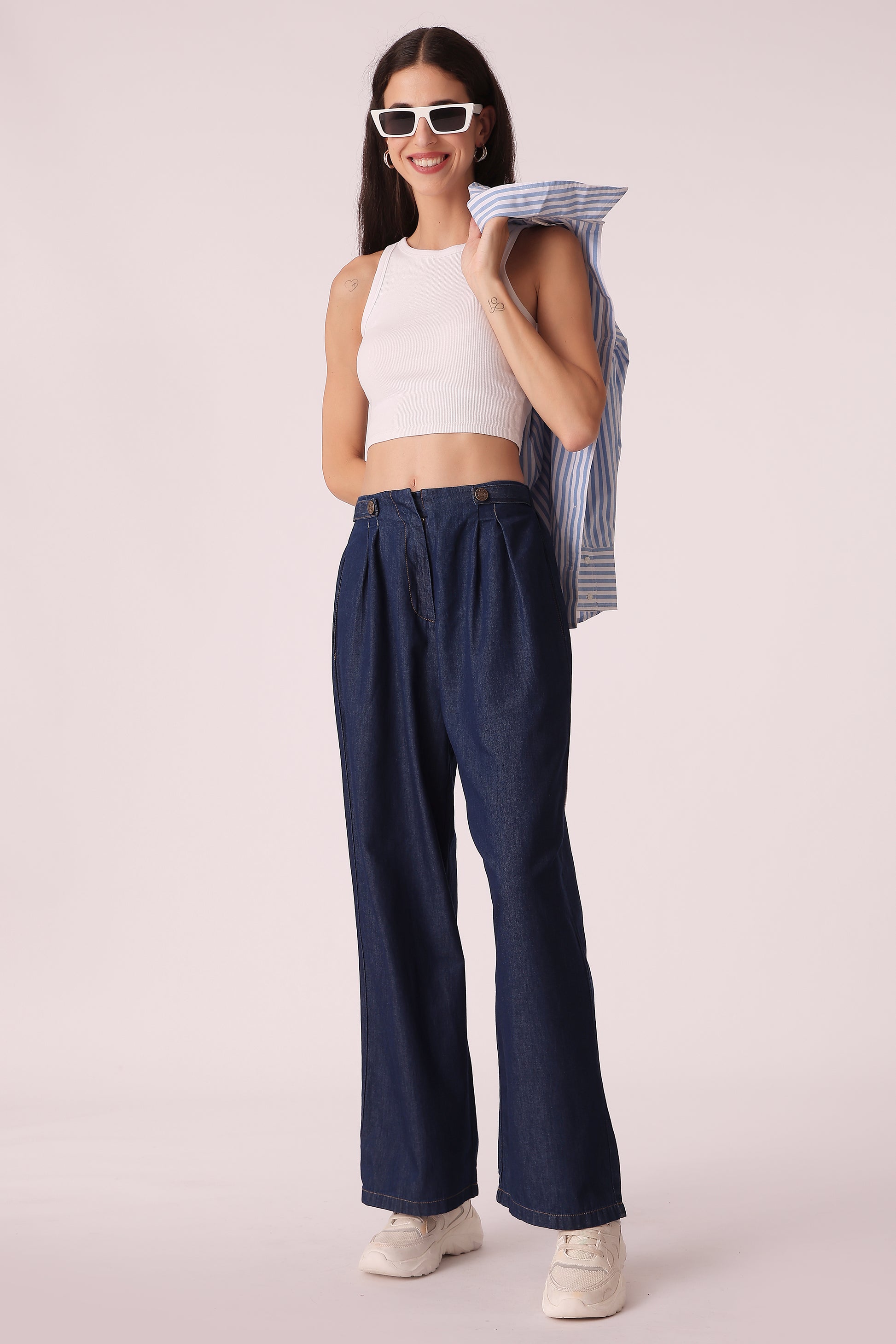 pleated loose trousers - extra image 3