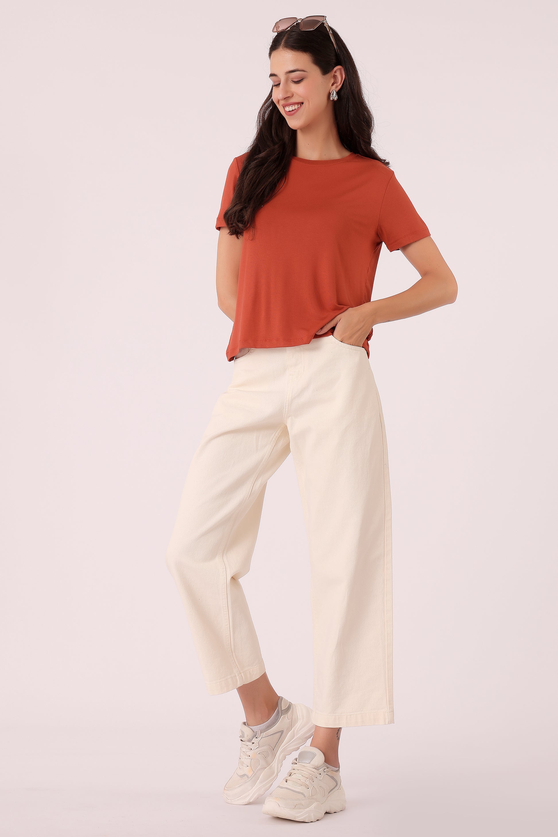 wide leg high-rise jeans - extra image 3