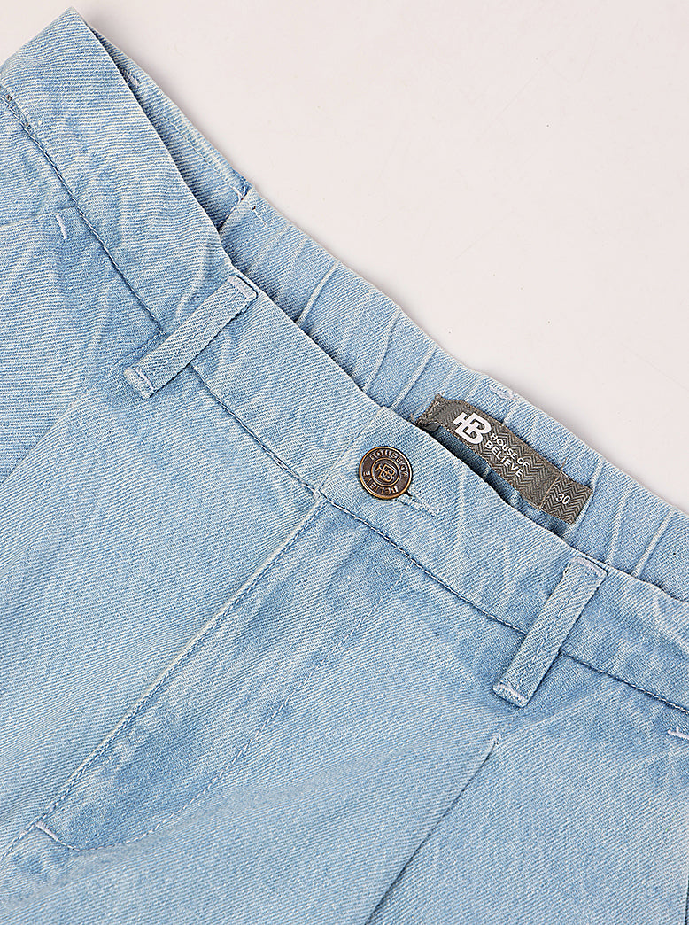 pleated cotton jeans - extra image 4