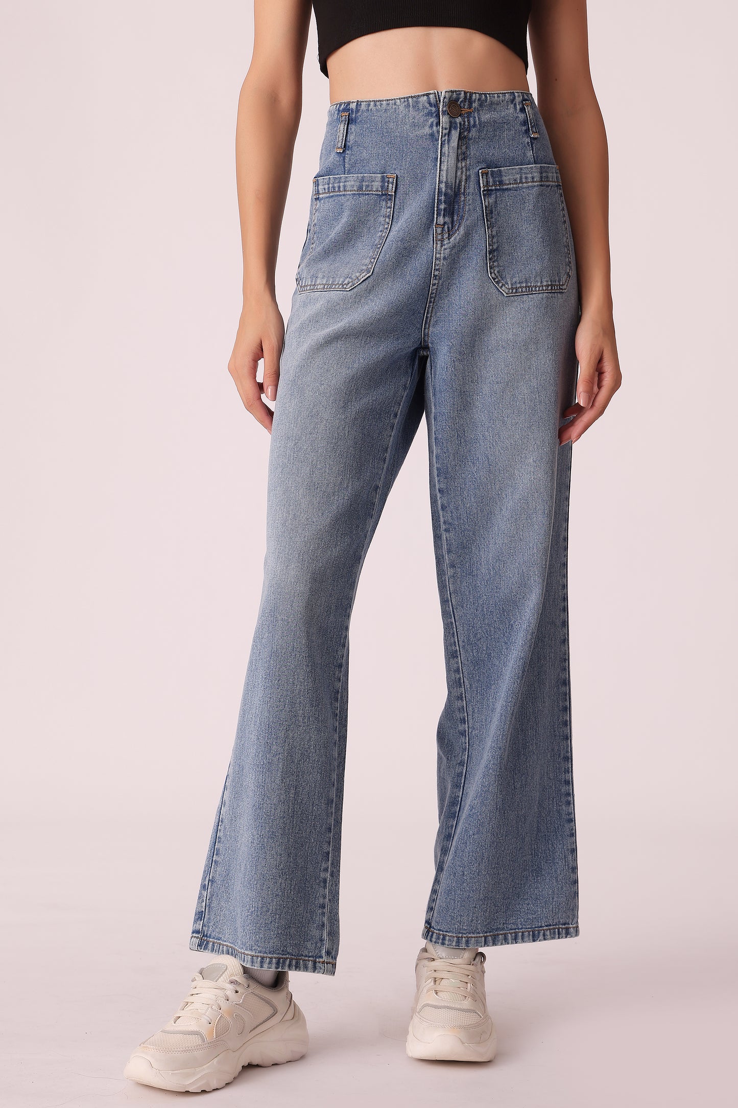 tapered jeans - Mid Blue