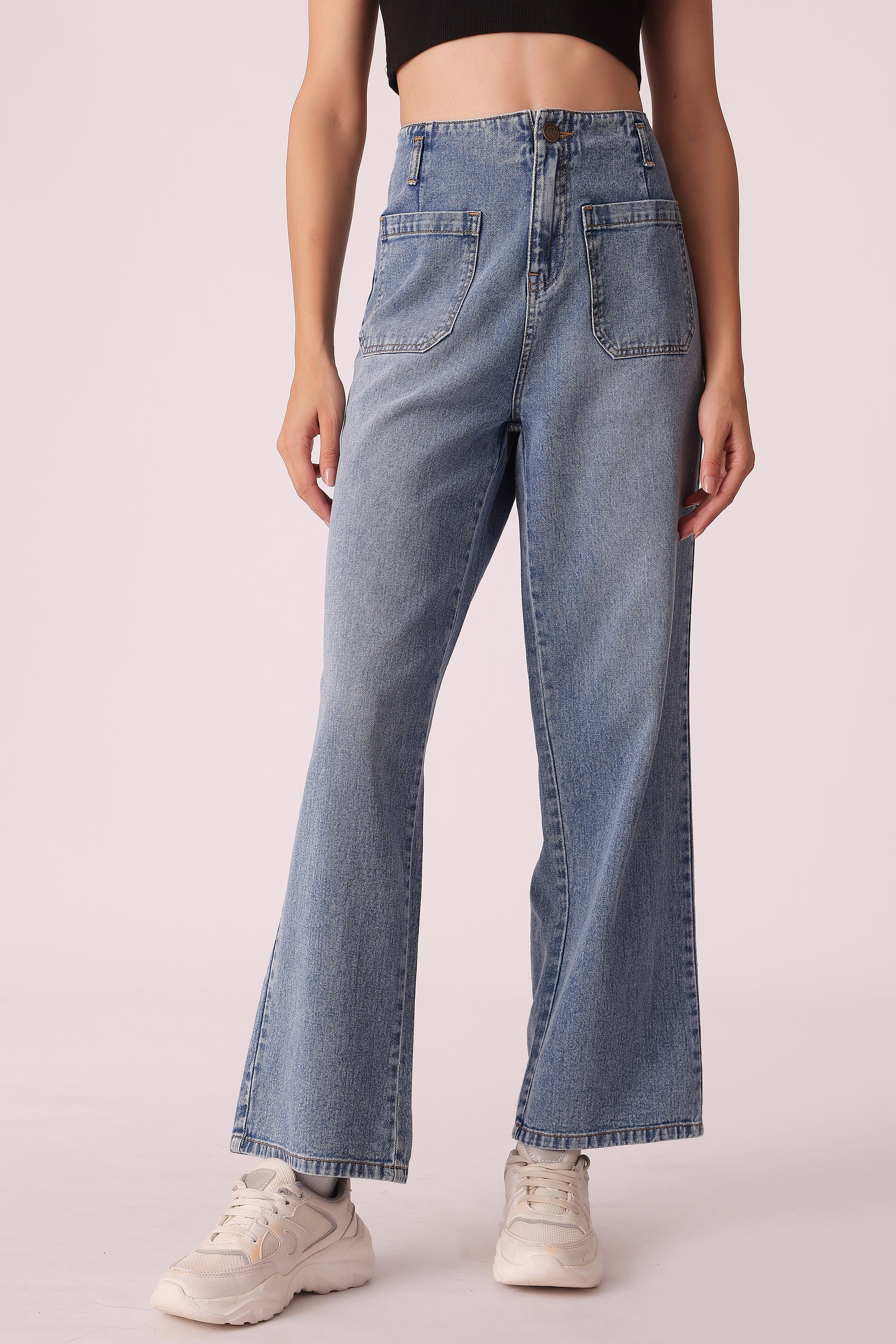 tapered jeans - Mid Blue