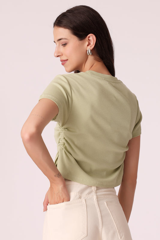 womens ribbed cotton top - extra image 2
