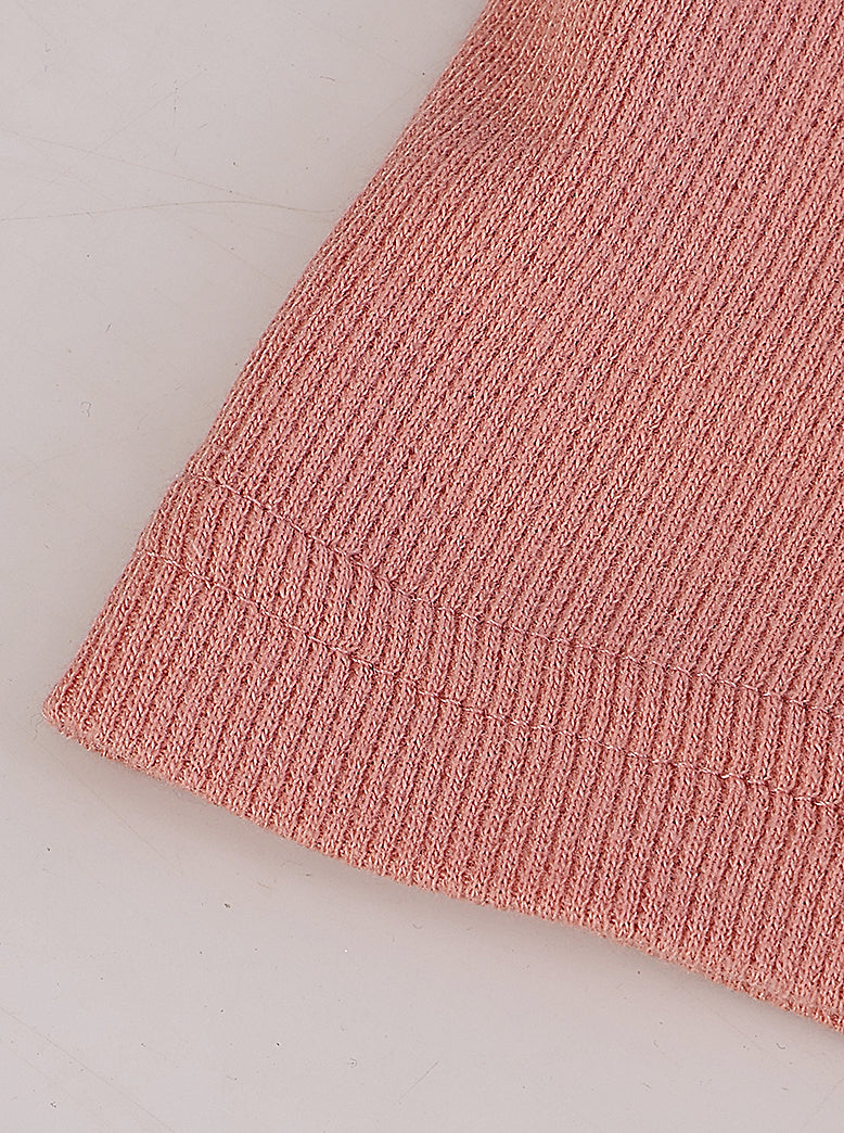 solid rib knit fitted dress - extra image 5