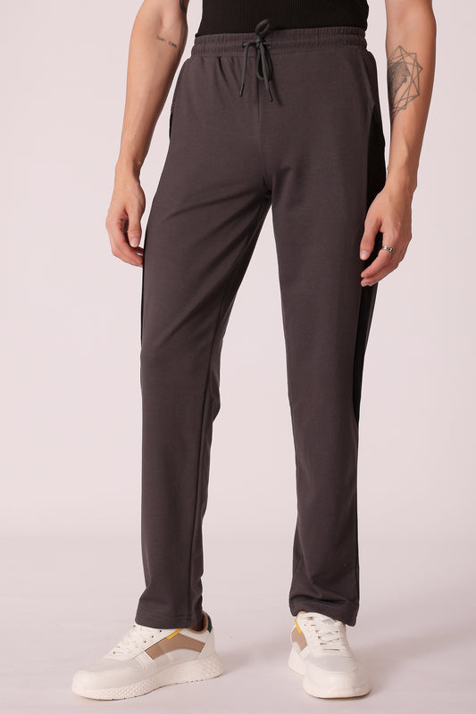 Men's Cotton Blend Trackpants - Dark Grey