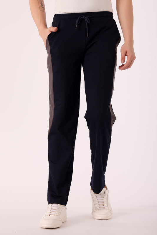 Men's Cotton Blend Trackpants - Navy
