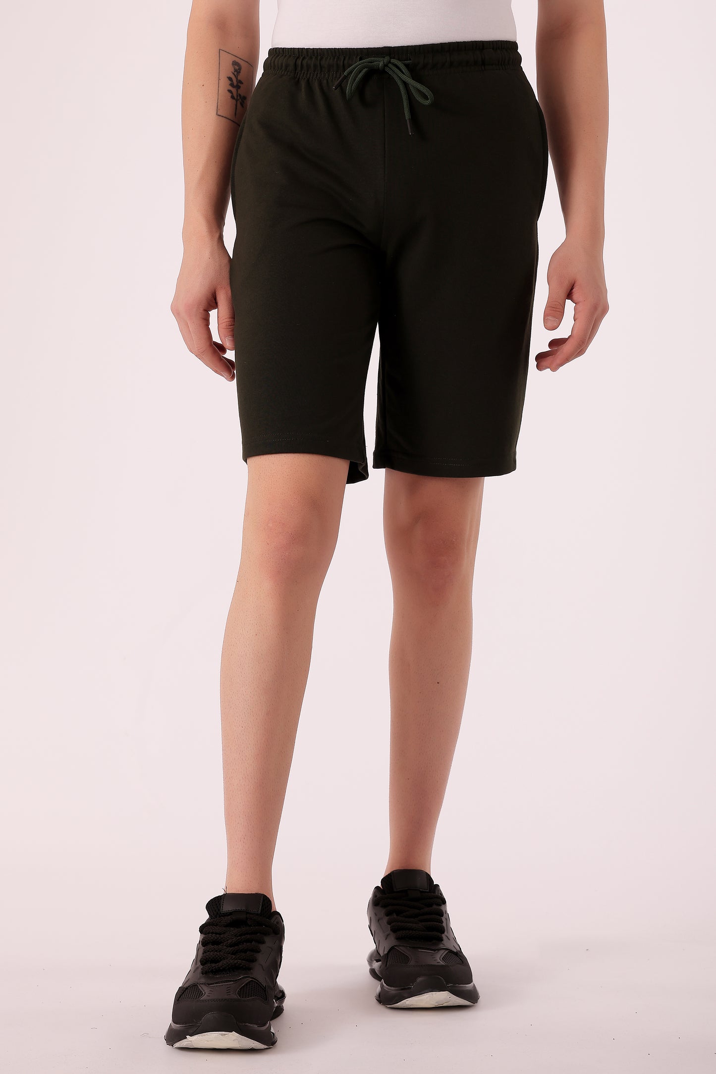 Men's Cotton Blend Shorts - Olive