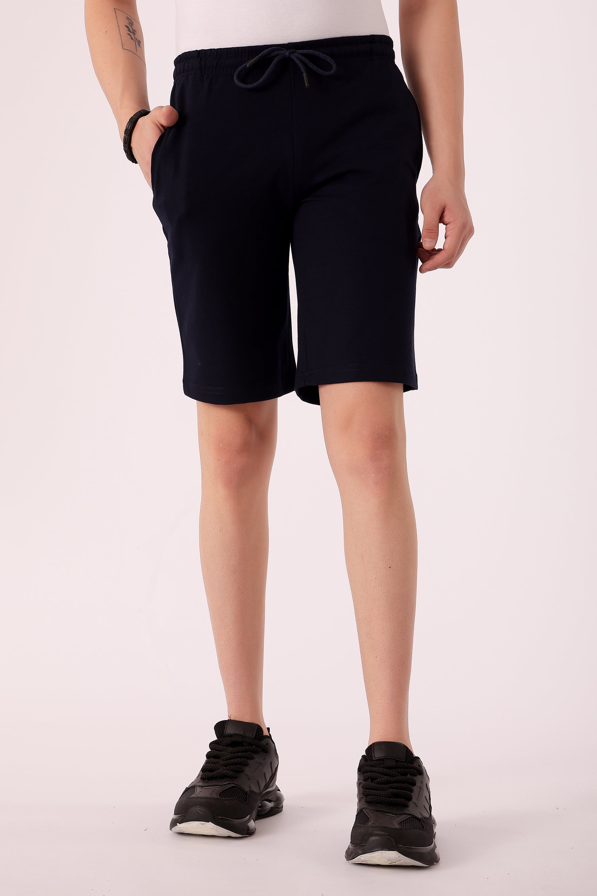 Men's Cotton Blend Shorts - Navy