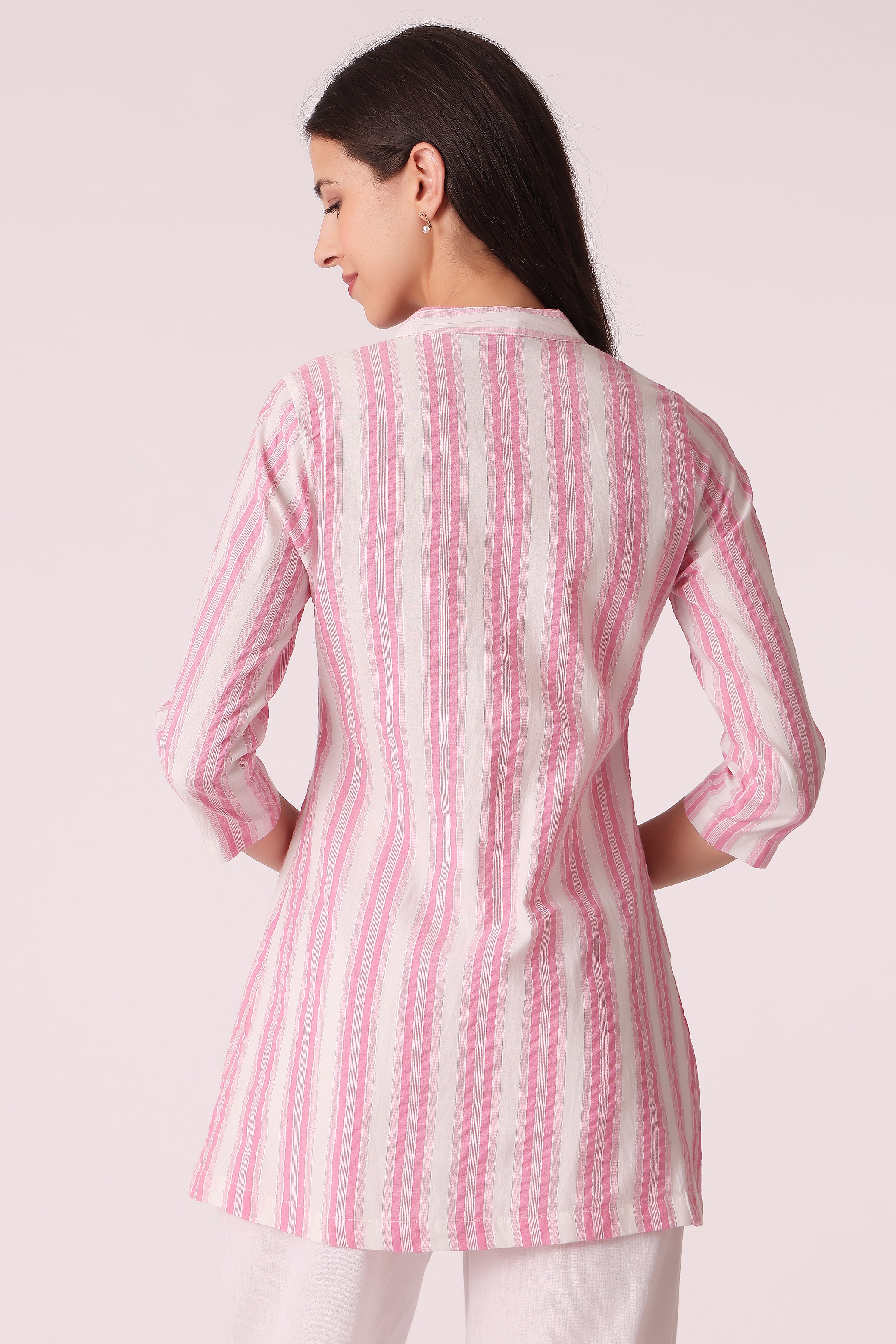ETHNIC REGULAR FIT STRIPES TUNIC - extra image 2