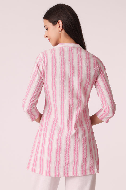 ETHNIC REGULAR FIT STRIPES TUNIC - extra image 2