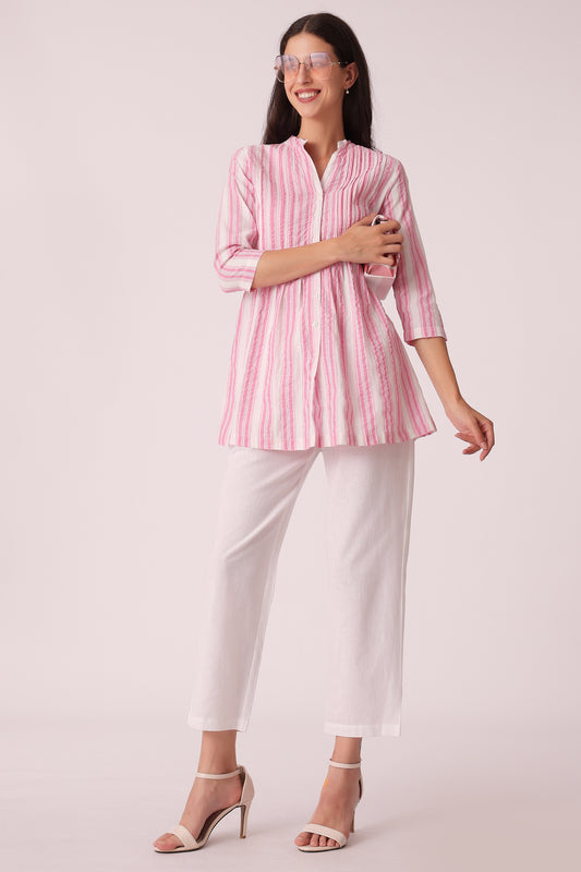 ETHNIC REGULAR FIT STRIPES TUNIC - extra image 3