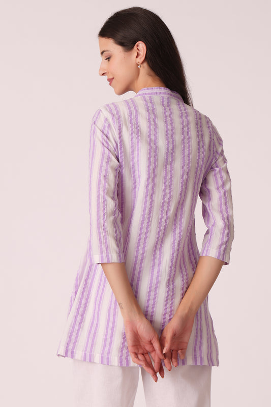 ETHNIC REGULAR FIT STRIPES TUNIC - extra image 2