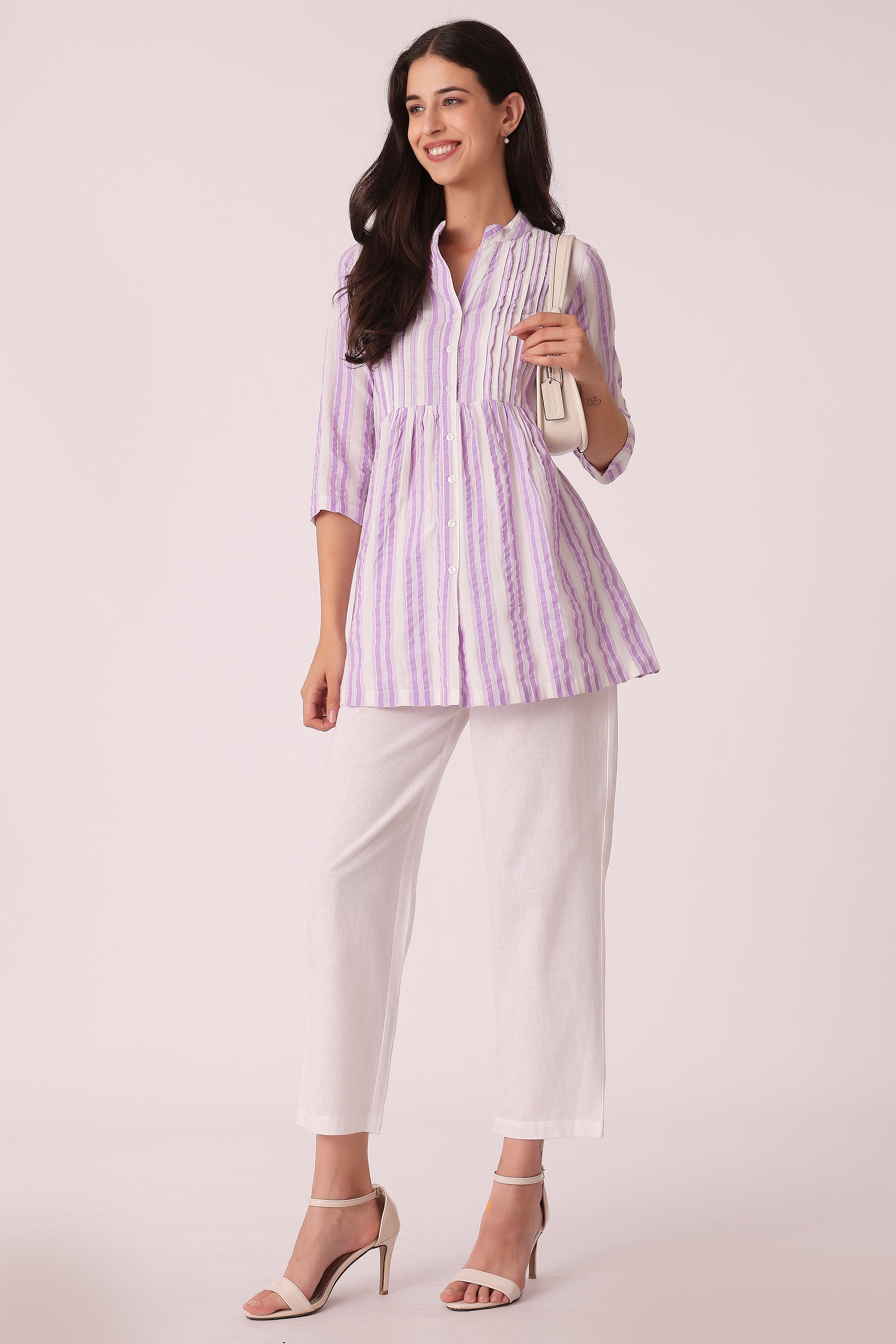 ETHNIC REGULAR FIT STRIPES TUNIC - extra image 3