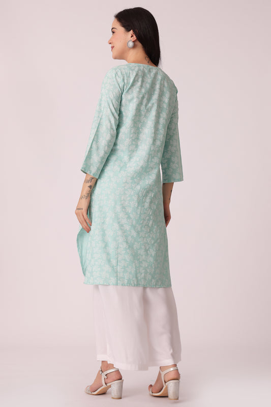 ETHNIC REGULAR FIT ALL OVER PRINT KURTA - extra image 2