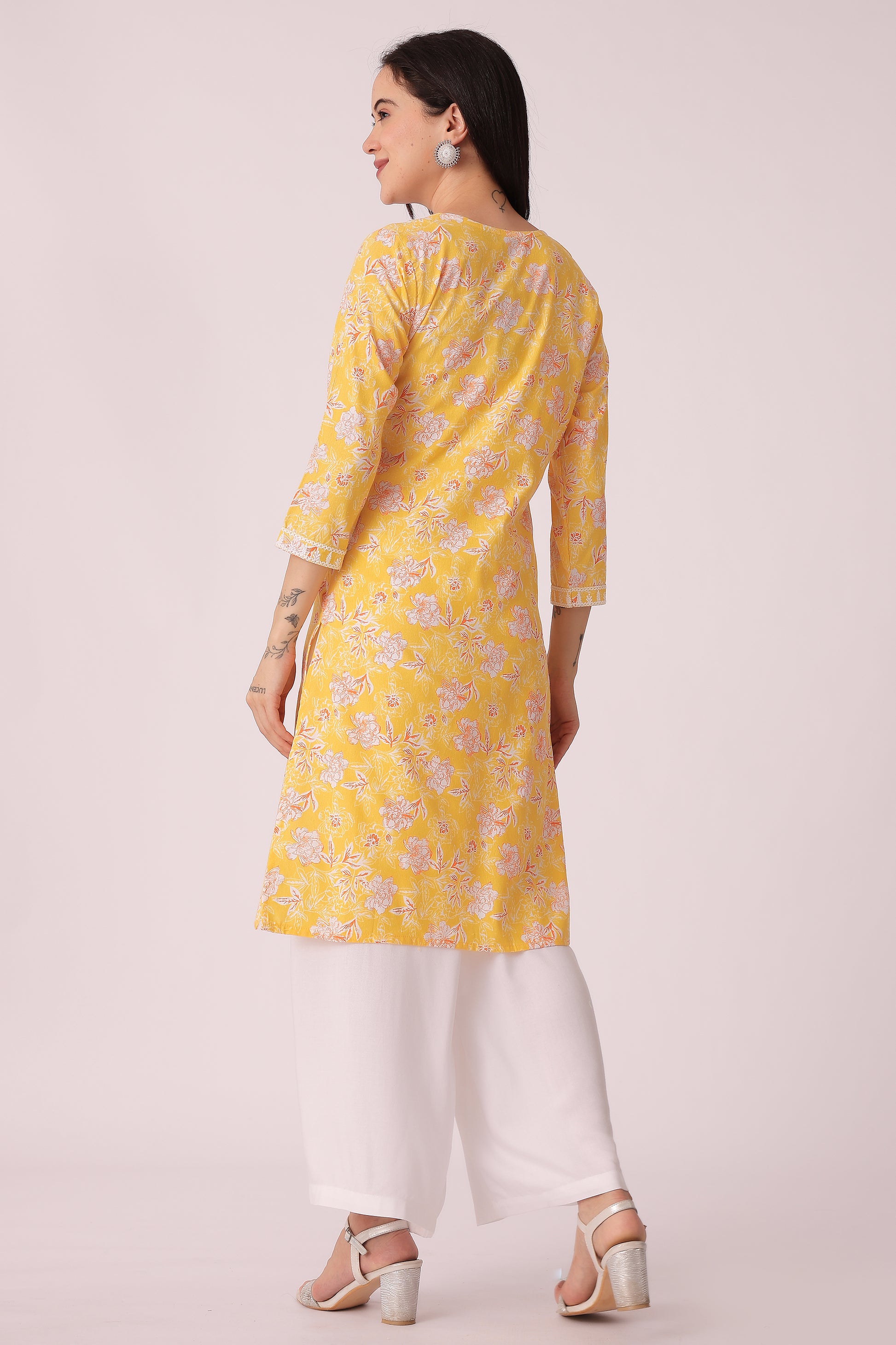 ETHNIC REGULAR FIT ALL OVER PRINT KURTA - extra image 2