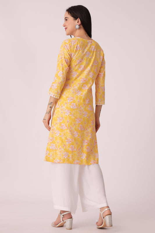 ETHNIC REGULAR FIT ALL OVER PRINT KURTA - extra image 2
