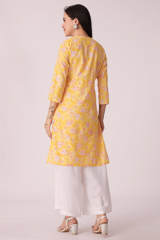 ETHNIC REGULAR FIT ALL OVER PRINT KURTA - extra image 2