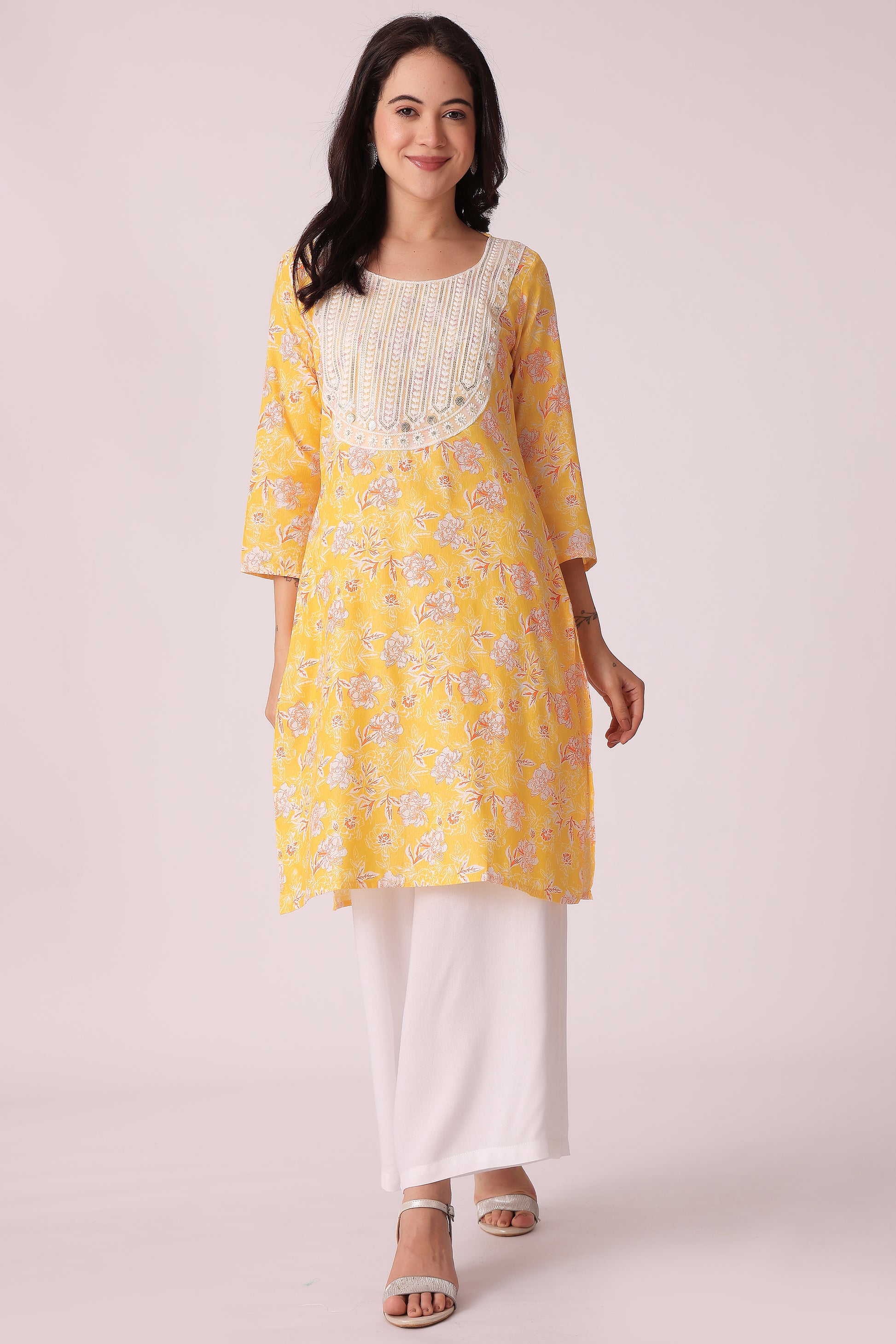 ETHNIC REGULAR FIT ALL OVER PRINT KURTA - extra image 3