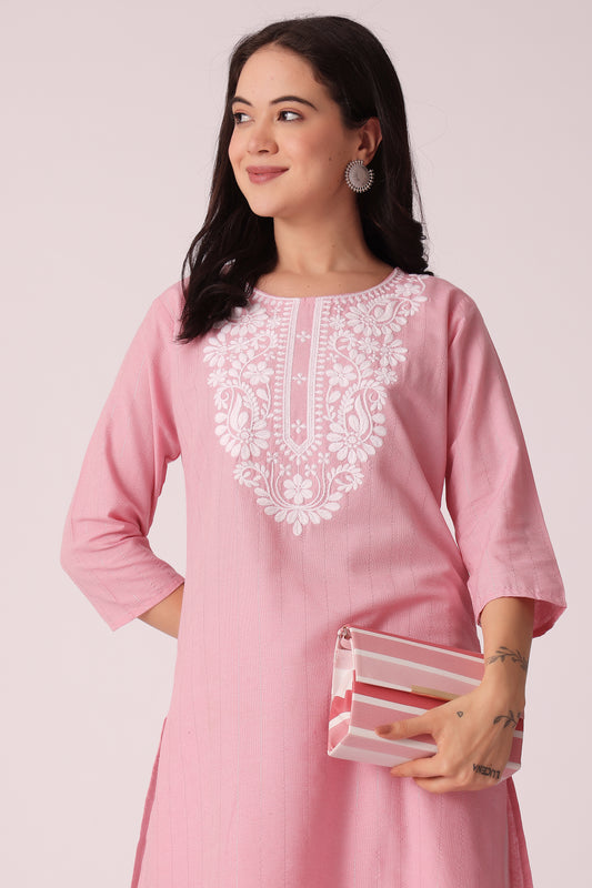 ETHNIC REGULAR FIT EMBROIDERY KURTA