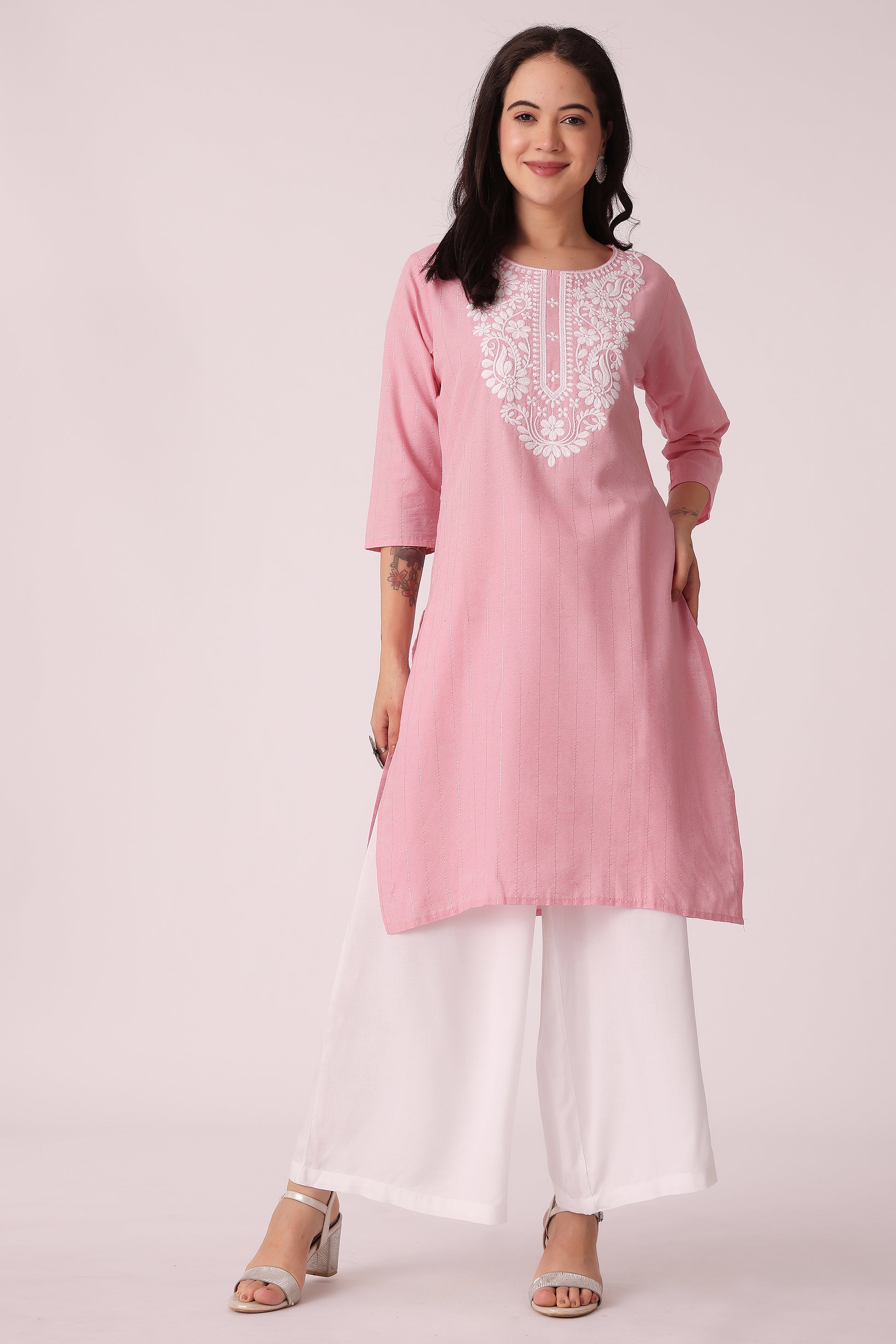 ETHNIC REGULAR FIT EMBROIDERY KURTA - extra image 3