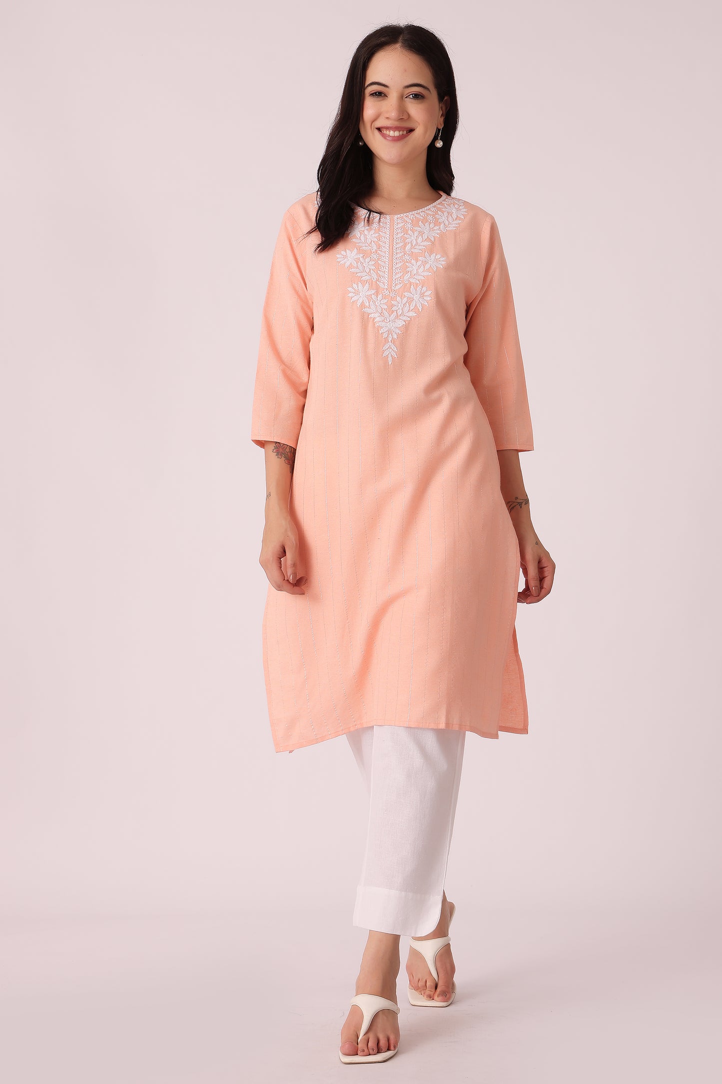 ETHNIC REGULAR FIT EMBROIDERY KURTA - extra image 3
