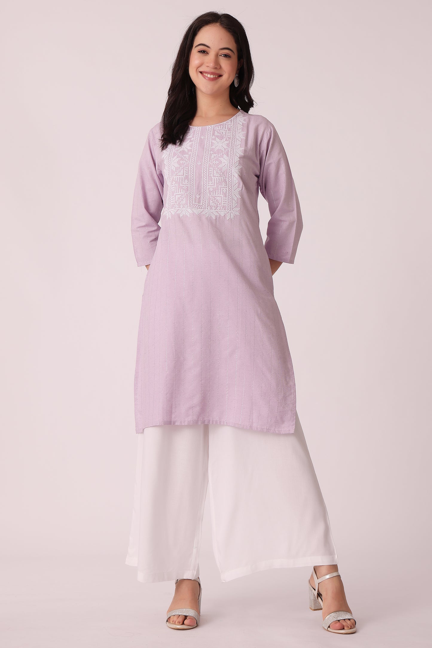 ETHNIC REGULAR FIT EMBROIDERY KURTA - extra image 3