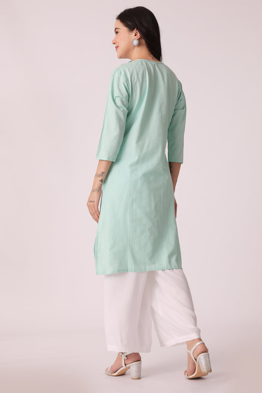 ETHNIC REGULAR FIT EMBROIDERY KURTA - extra image 2