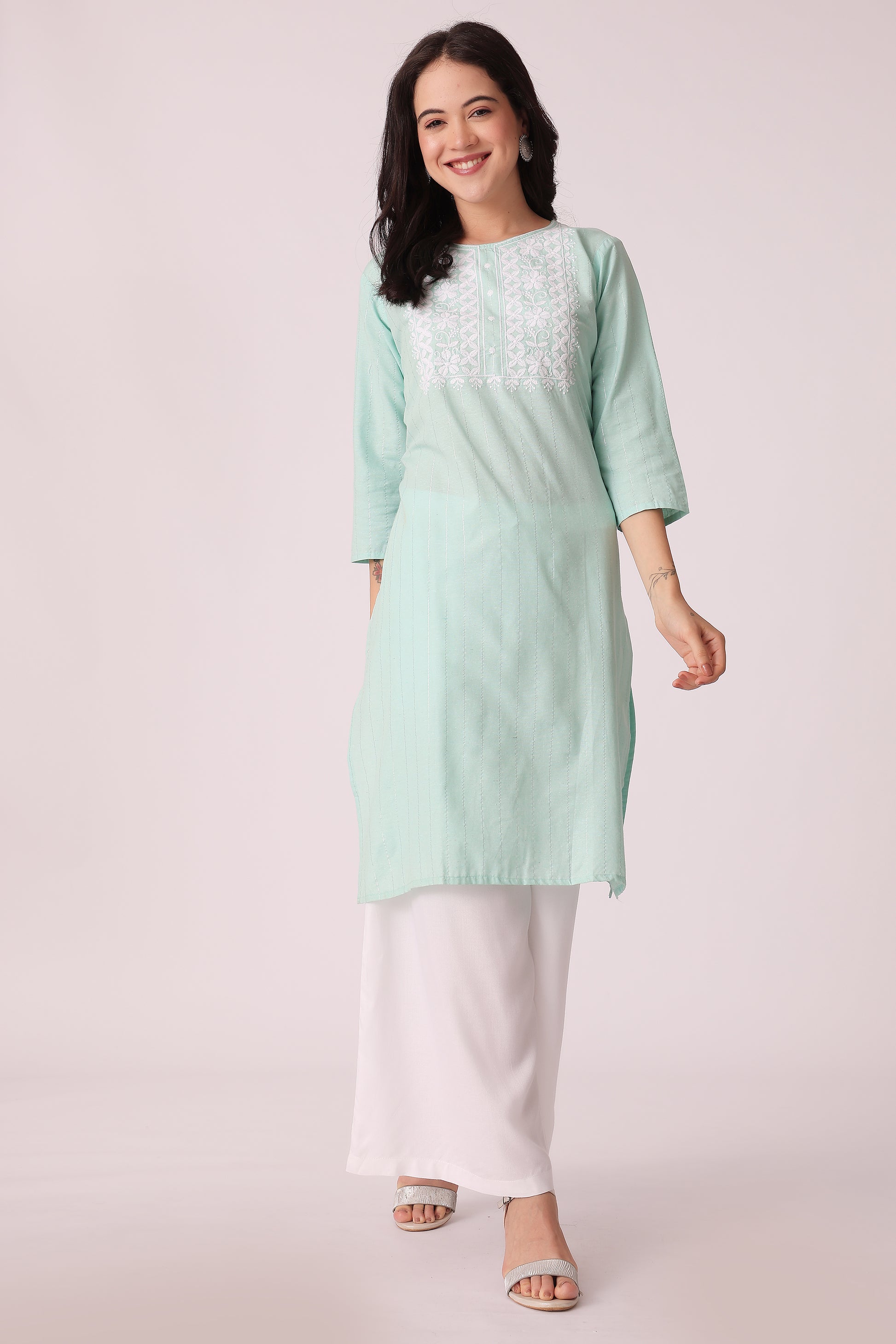 ETHNIC REGULAR FIT EMBROIDERY KURTA - extra image 3
