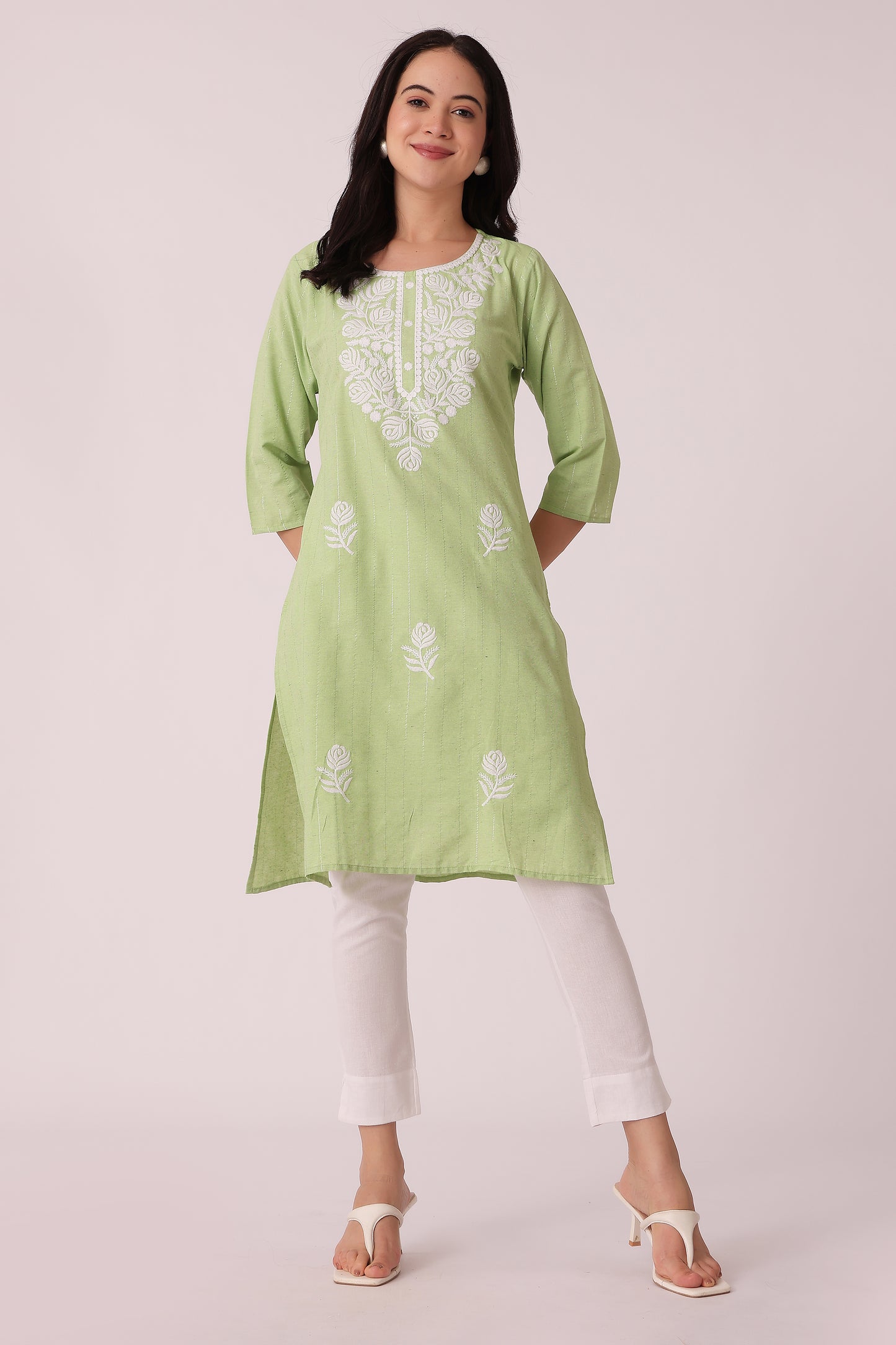 ETHNIC REGULAR FIT EMBROIDERY KURTA - extra image 3
