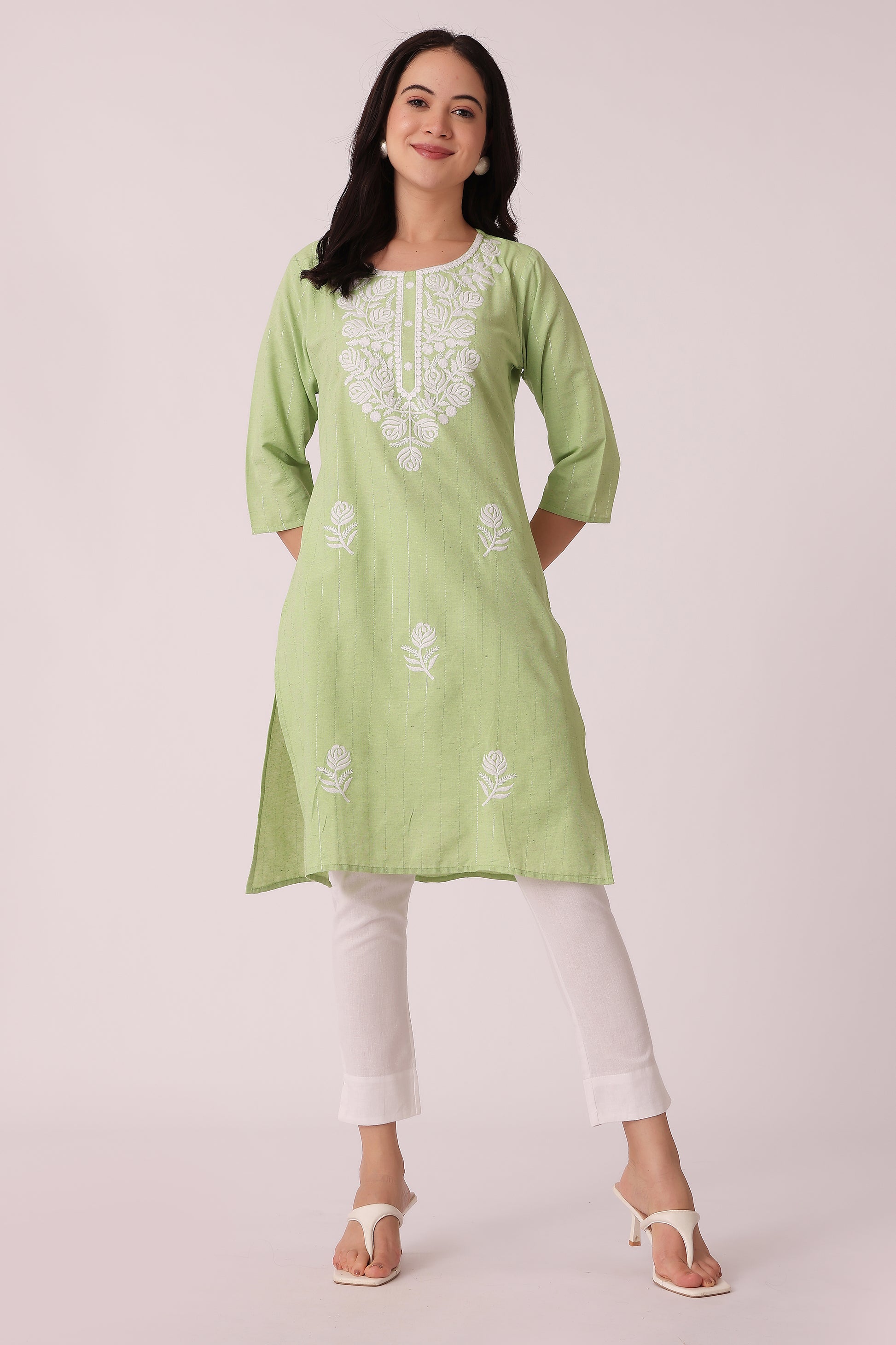 ETHNIC REGULAR FIT EMBROIDERY KURTA - extra image 3