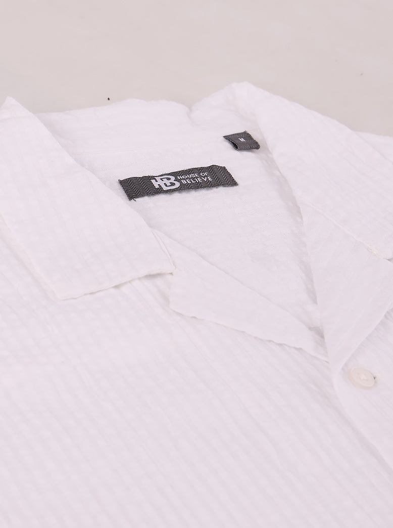 Men's Solid Seersucker Shirt Half Sleeve - extra image 5