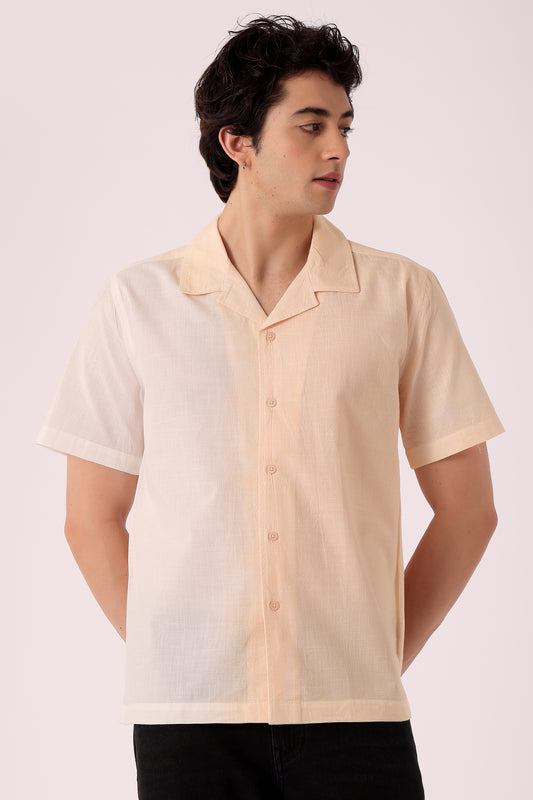 Men's Ombre Shirt half Sleeve - Peach