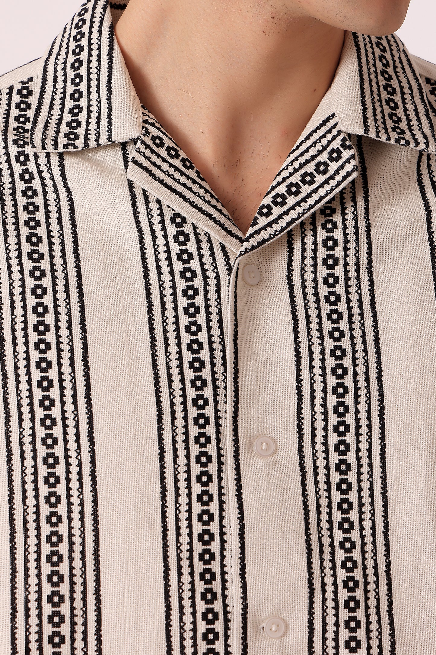 Men's Printed stripes shirt half sleeves - extra image 3