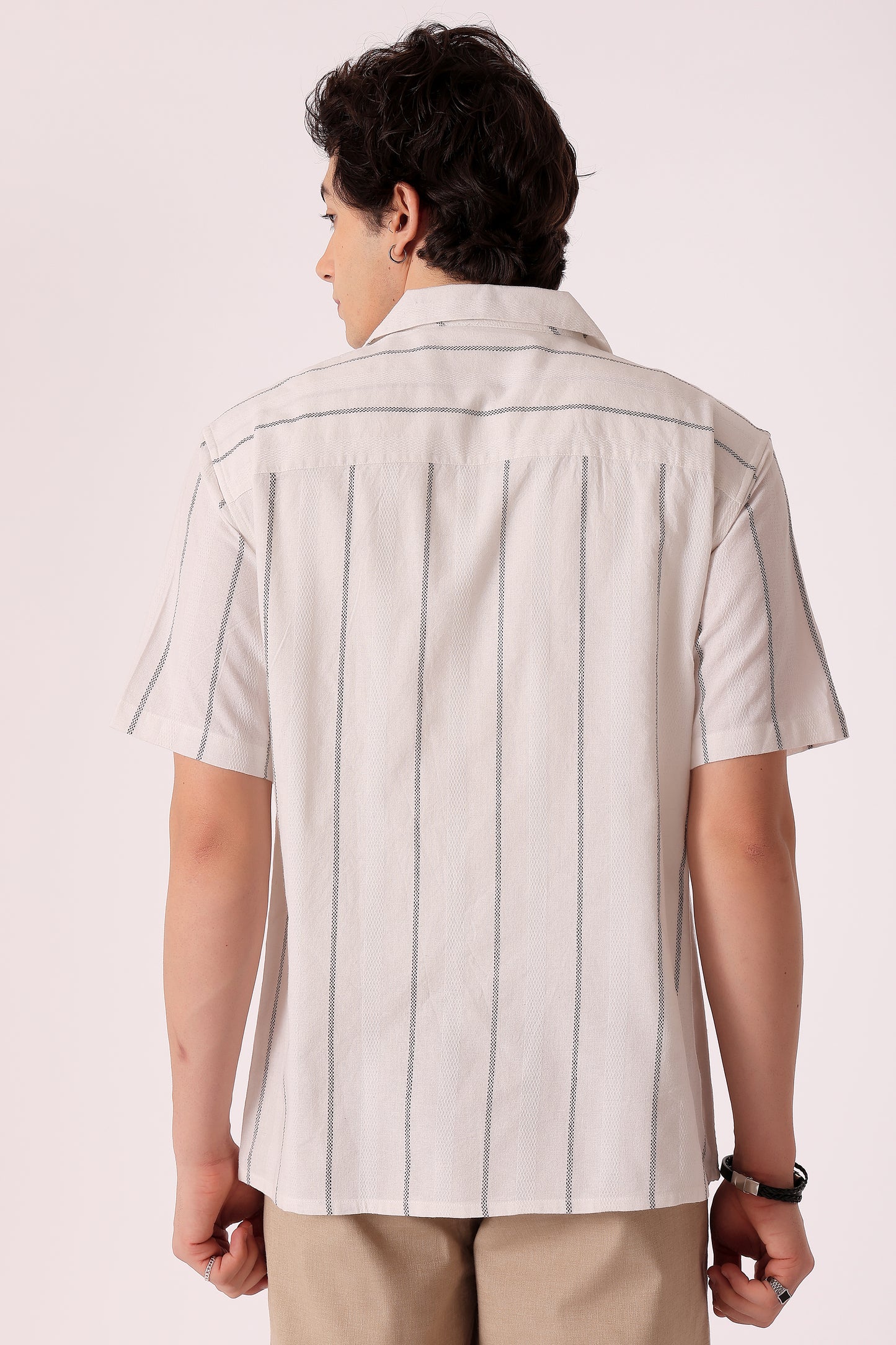 Men's stripes shirt half sleeves - extra image 5