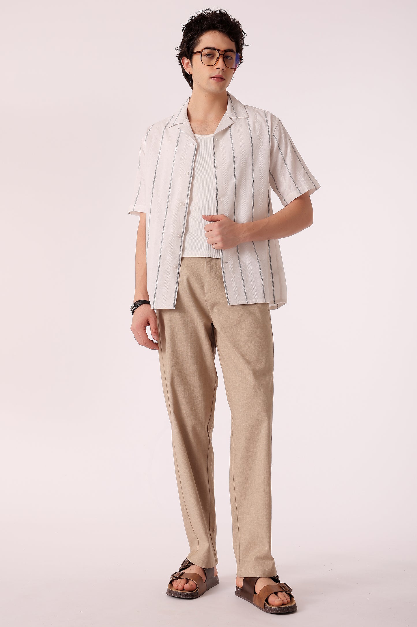 Men's stripes shirt half sleeves - extra image 4