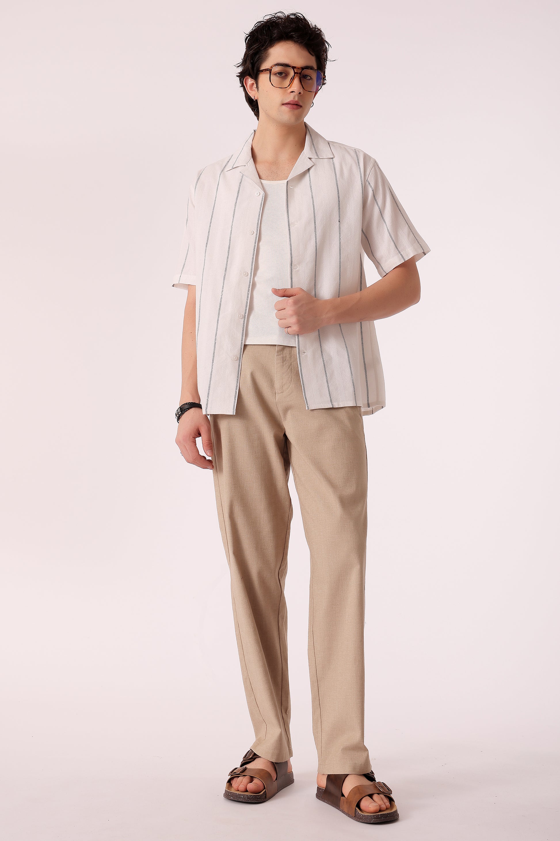 Men's stripes shirt half sleeves - extra image 4