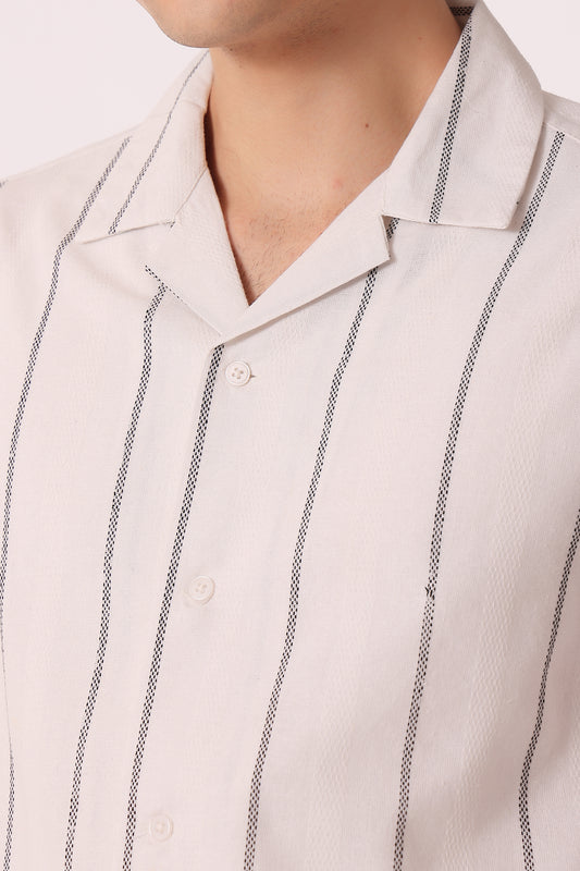 Men's stripes shirt half sleeves - extra image 2